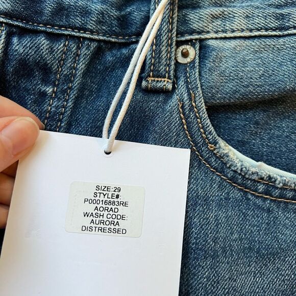 NWT PISTOLA Charlie High-Rise Straight Crop Jeans Distressed - Picture 6 of 9